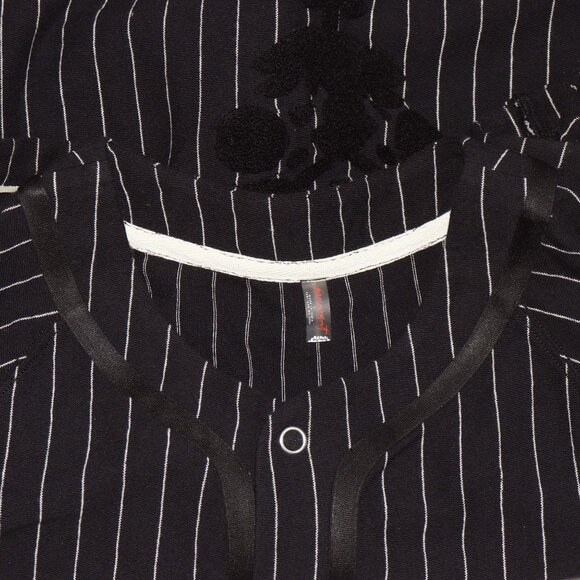 Free People Starting Line Layering Top Snap Buttondown Black Tunic L - Picture 8 of 8